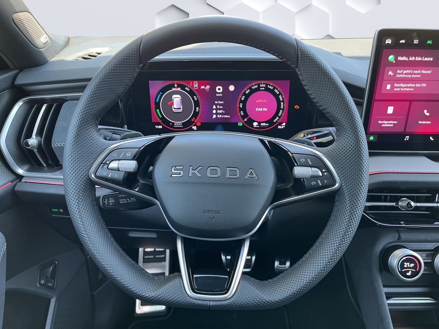 Kodiaq 1.5 TSI iV 150 kW Sportline Sportpaket HUD AD AHK Navi Digitales Cockpit Memory Sitze